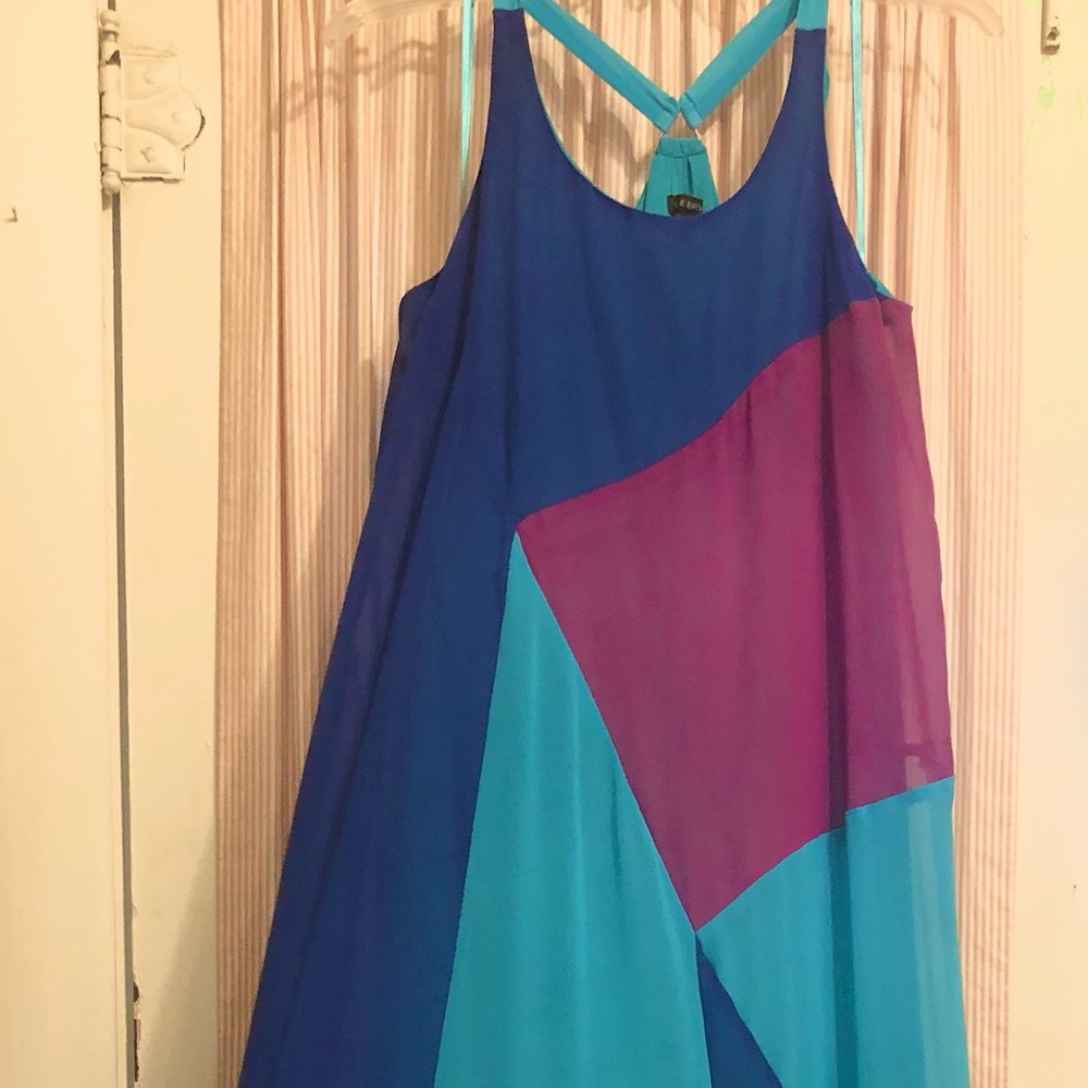 Lane Bryant 22 color block maxi-dress.
